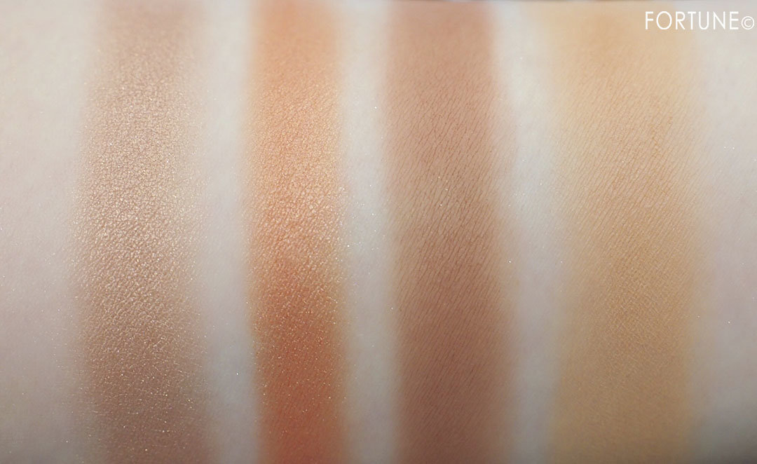 「カモ アイシャドー パレット」スウォッチ