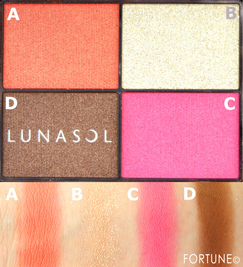 ルナソル2019夏新作アイシャドウ「コントラスティングカラーアイズ」【EX01 Shining Sun】
