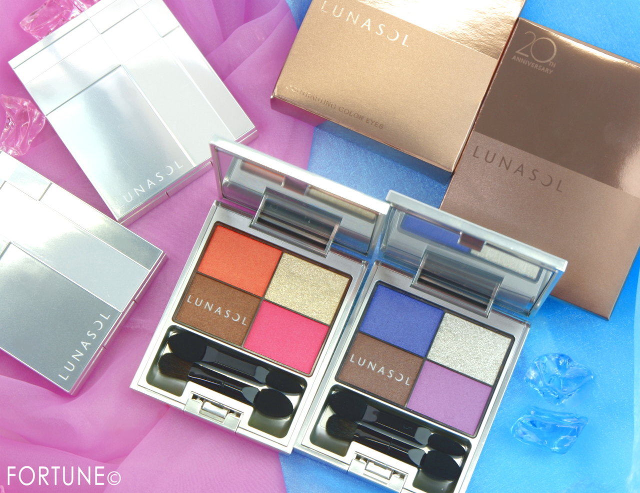 ルナソル2019夏新作アイシャドウ「コントラスティングカラーアイズ」