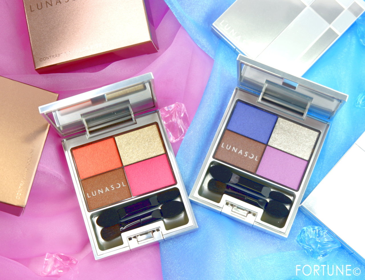 ルナソル2019夏新作アイシャドウ「コントラスティングカラーアイズ」