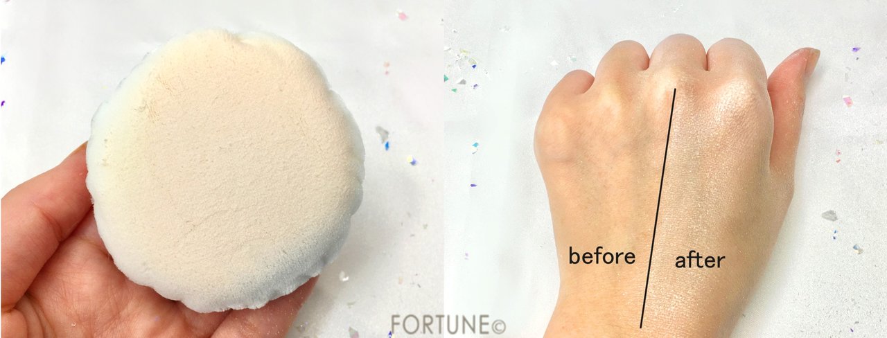 資生堂　スノービューティー　「スノービューティー ホワイトニング フェースパウダー 2019」（医薬部外品）　なめらかソフトパフ＜スキンケア用パフ・夜用＞　使用感