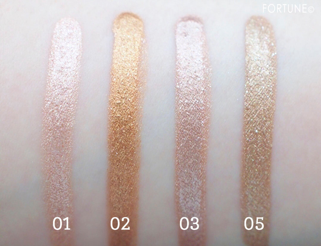 (画像)ボビイ ブラウン「ハイシャインリキッドアイシャドウ」スウォッチ