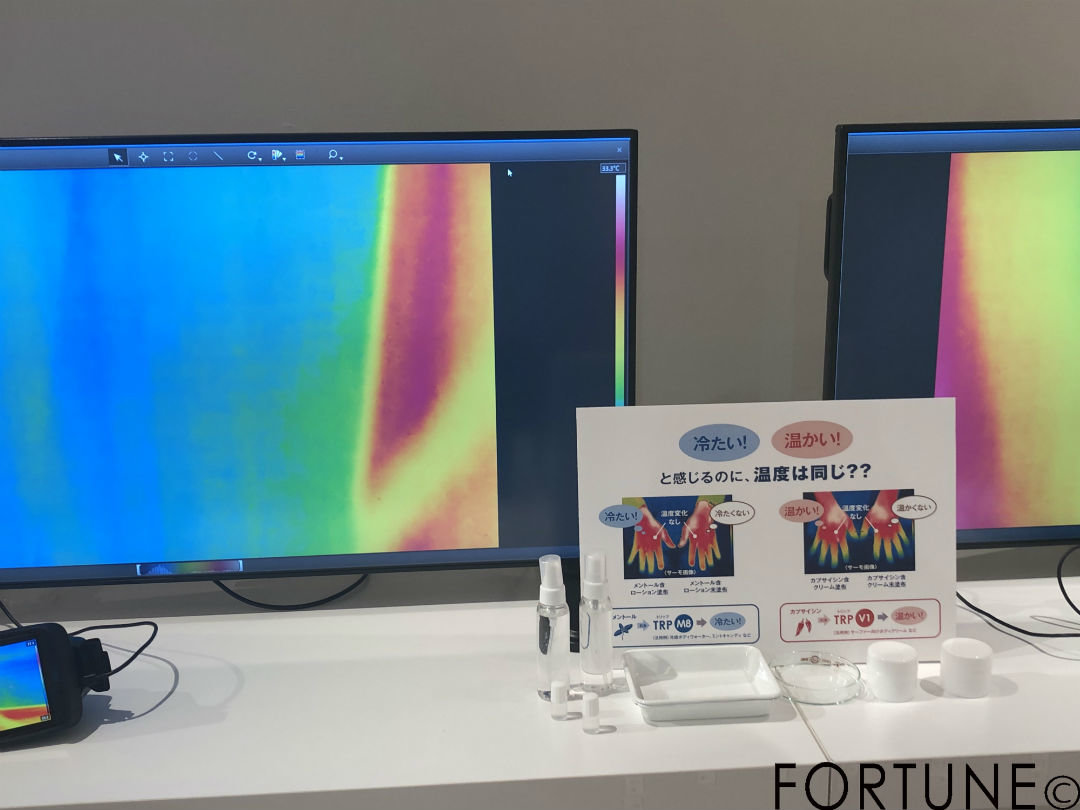 サーモグラフィーを用いての実験１