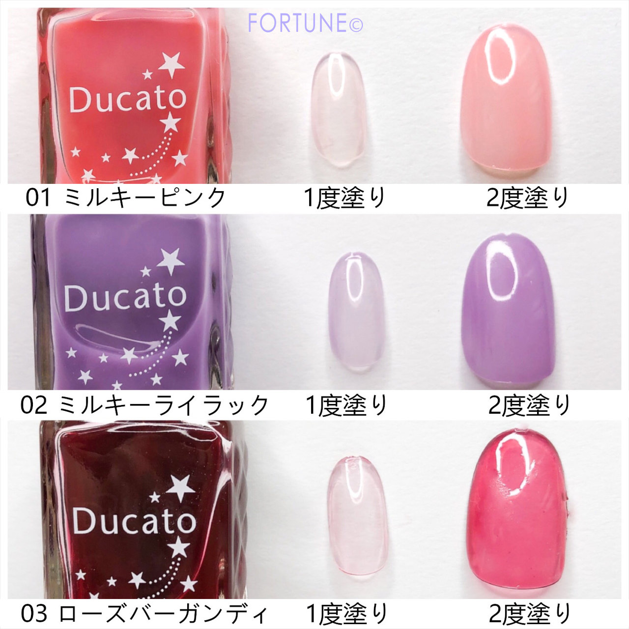 画像：デュカート新作「グロッシーネイルカラー A」使用感