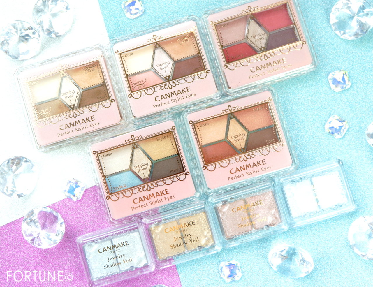 画像：キャンメイク2019夏新作「パーフェクトスタイリストアイズ」「ジュエリーシャドウベール」新色♡