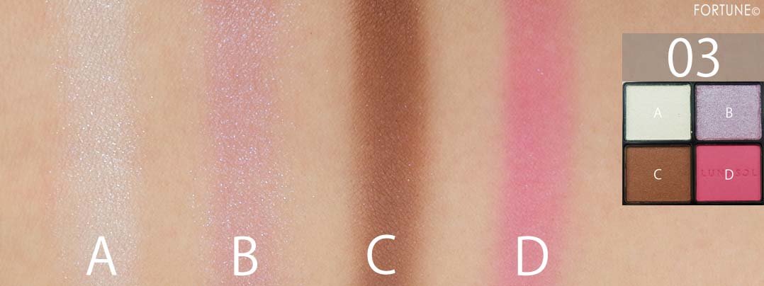 LUNASOL（ルナソル）「アイカラーレーション」03 Butterfly Wing　スウォッチ