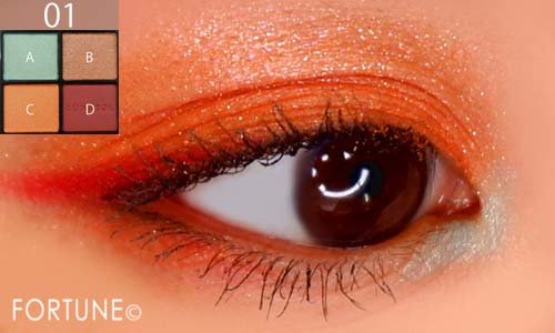 LUNASOL（ルナソル）「アイカラーレーション」01 Twilight Sky 　使用感