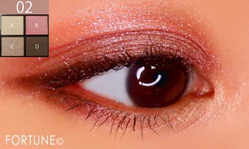 LUNASOL（ルナソル）「アイカラーレーション」02 Deep Rose Quartz　使用感