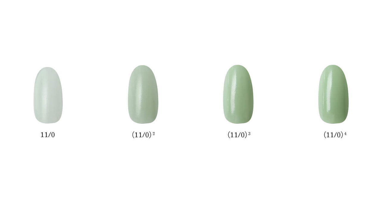 ウカ　uka カラーベースコート ゼロ 11/0 ミントグリーン