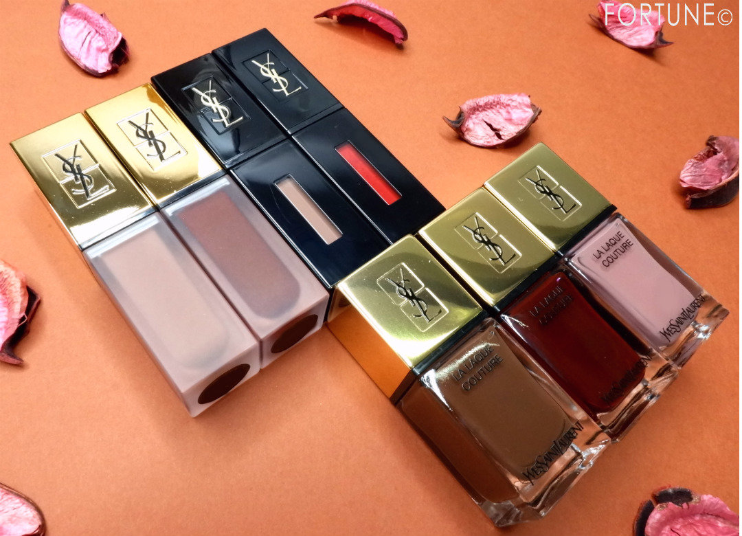 画像：イヴ・サンローラン2019秋コレクション「タトワージュ クチュール」「ルージュ ピュールクチュール ヴェルニ ヴィニルクリーム」「ラ ラッククチュール」