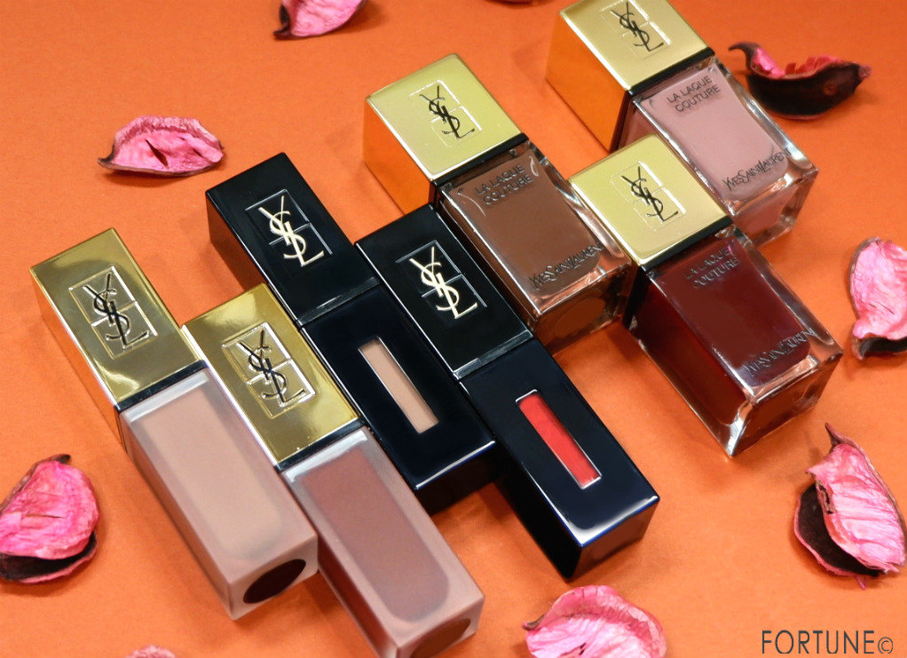 画像：イヴ・サンローラン2019秋コレクション「タトワージュ クチュール」「ルージュ ピュールクチュール ヴェルニ ヴィニルクリーム」「ラ ラッククチュール」