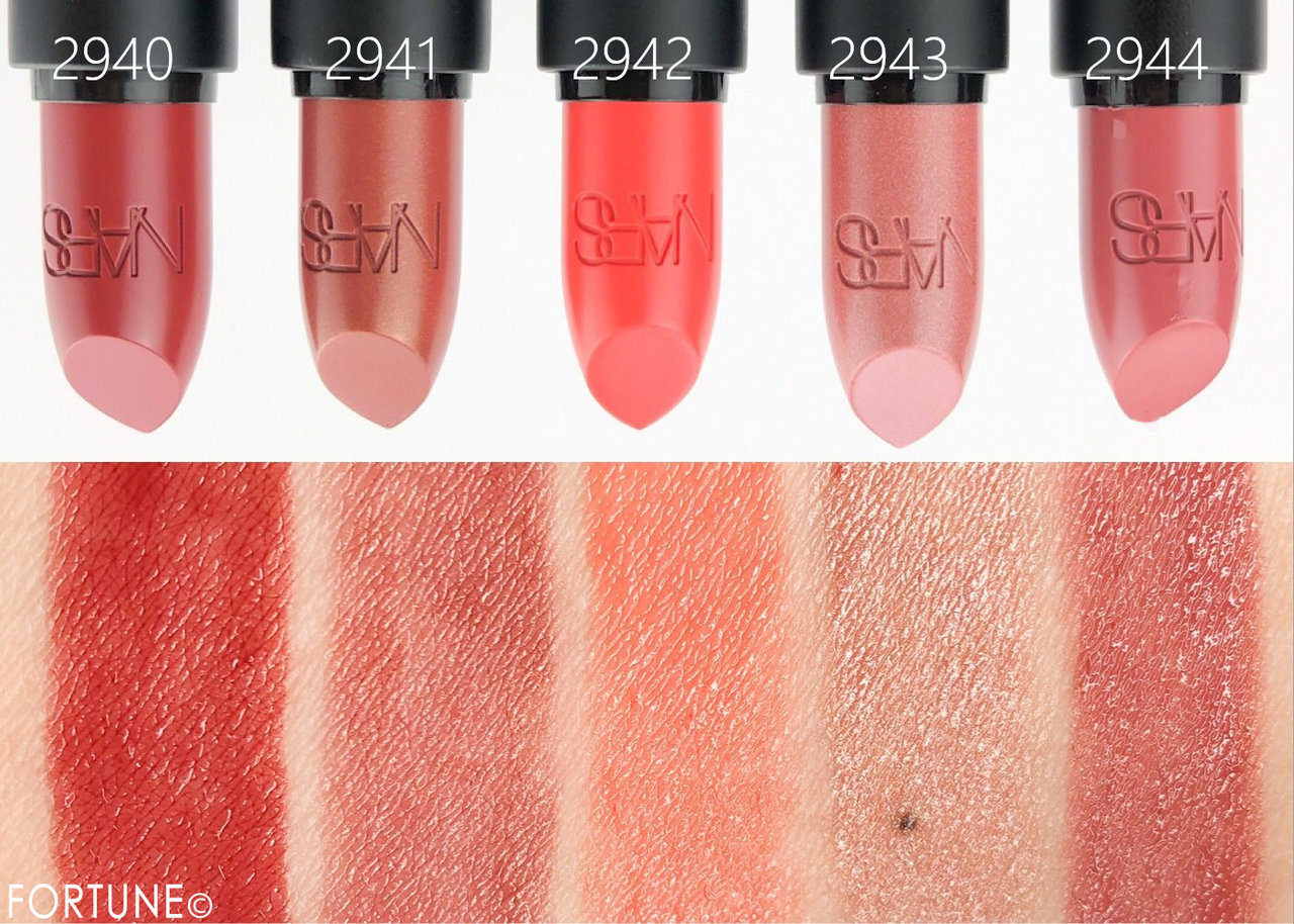 画像：NARS2019秋『ICONIC LIPSTICK COLLECTION』リップスティック・シアー スウォッチ