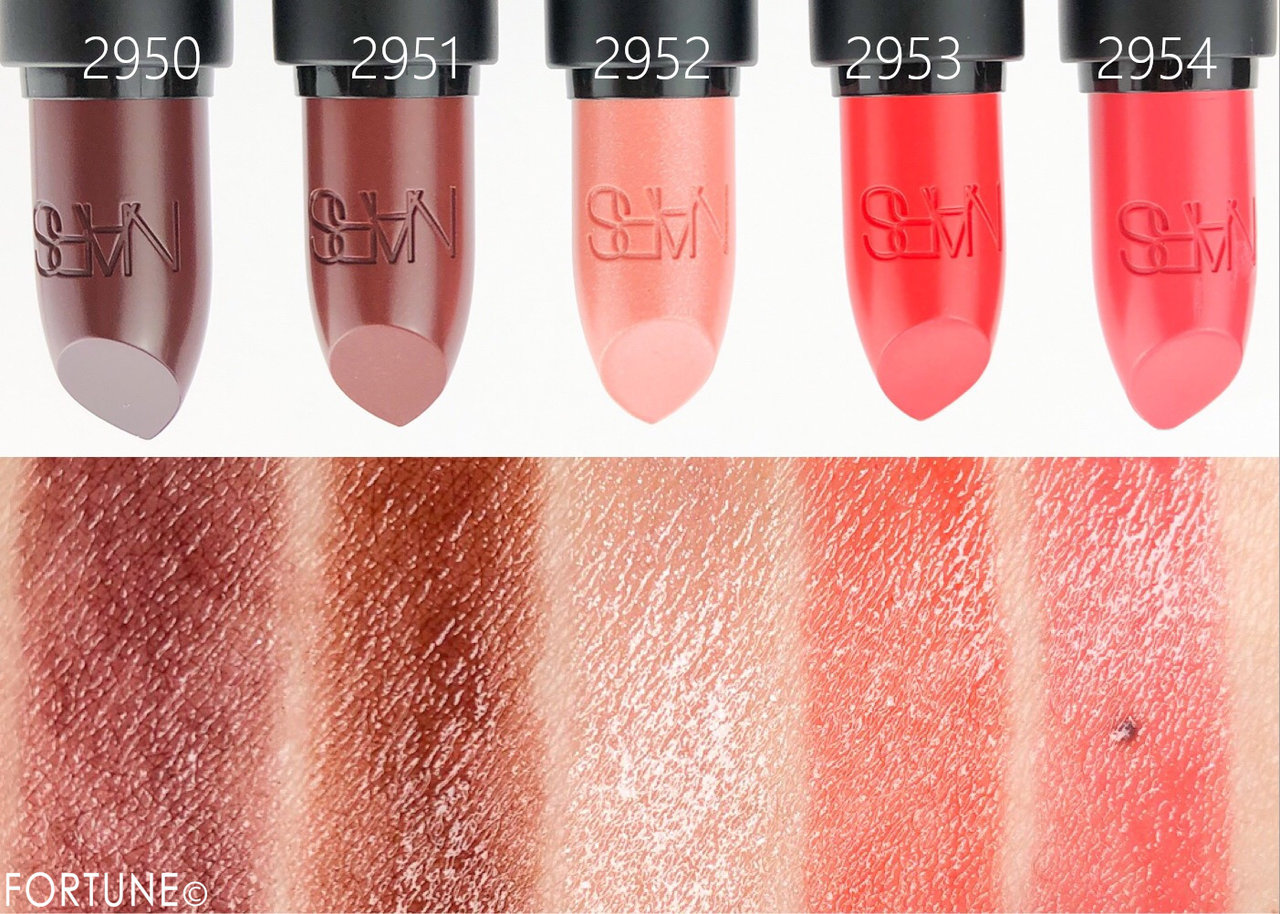 画像：NARS2019秋『ICONIC LIPSTICK COLLECTION』リップスティック・シアー スウォッチ