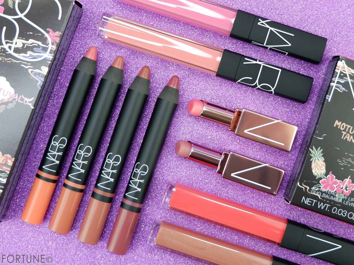 コスメガチャ：NARS「ネイキッドパラダイス サテンリップペンシルコフレ」「ホットトロピック リップグロスコフレ」「アフターグロー リップバーム デュオ」