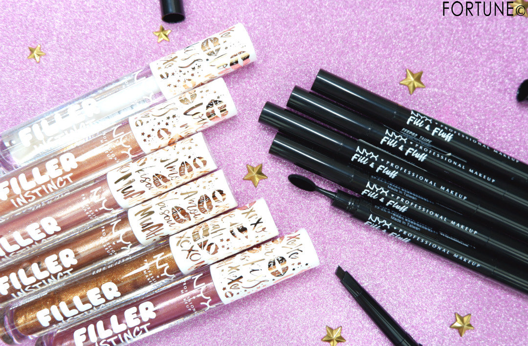 コスメカレンダー：NYX「フィラーインスティンクト プランピング リップ ポリッシュ」「フィル&フラッフ アイブロウ ポマード ペンシル」