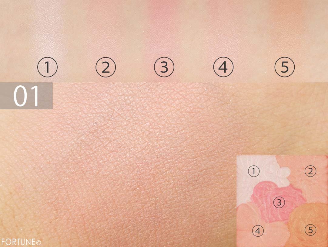 キャンメイク（CANMAKE）　「グロウフルールチークス」No.01 ピーチフルール