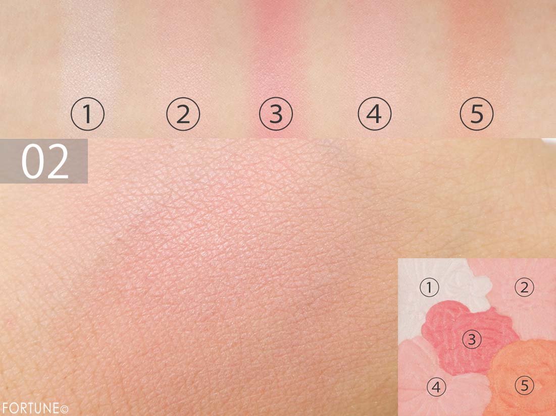 キャンメイク（CANMAKE）　「グロウフルールチークス」No.02 アプリコットフルール