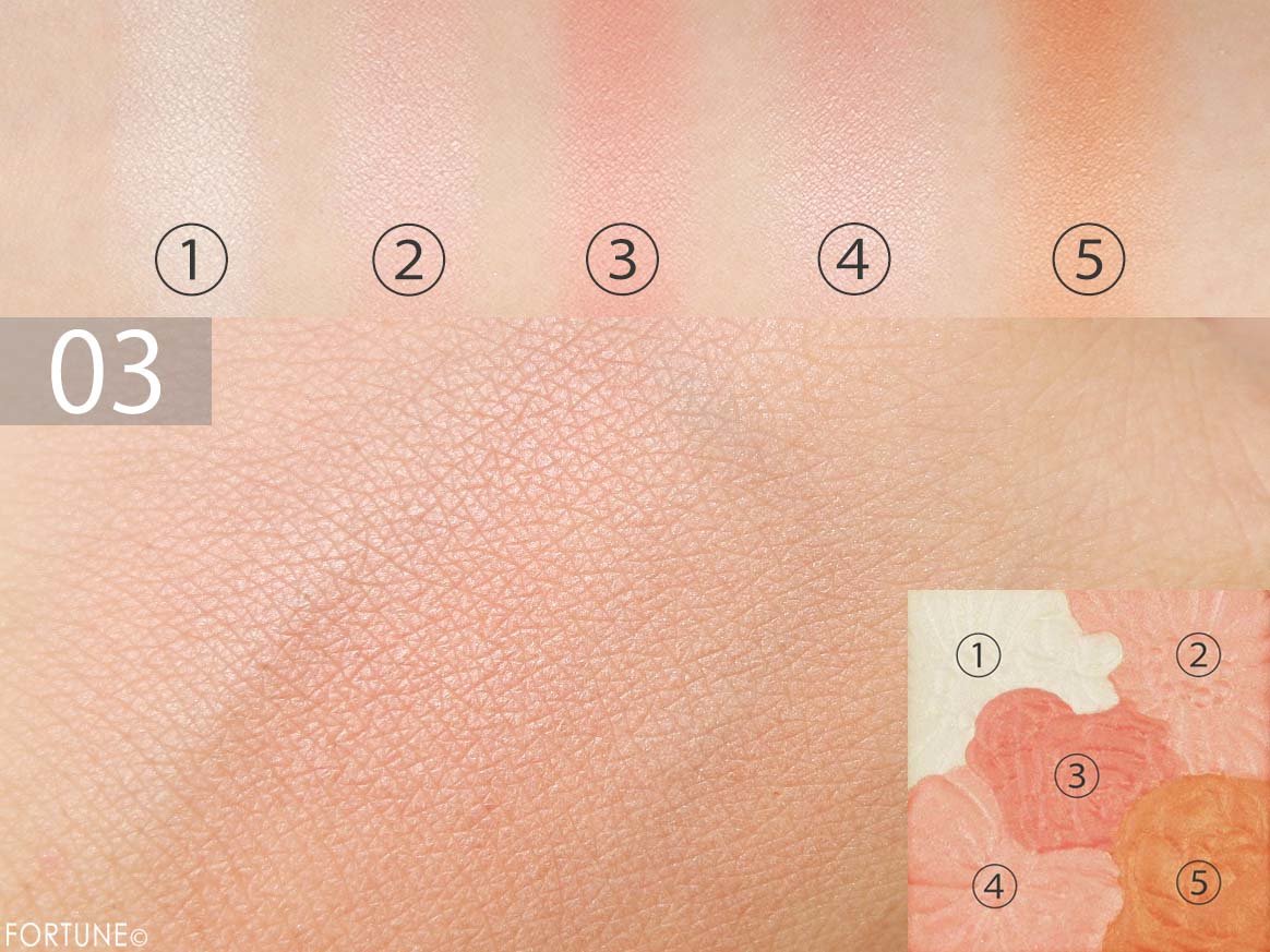 キャンメイク（CANMAKE）　「グロウフルールチークス」No.03 フェアリーオレンジフルール