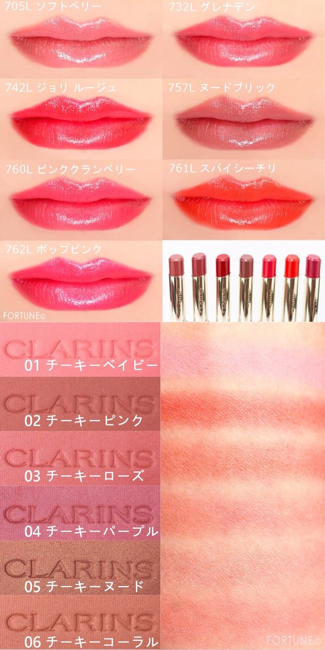 コスメカレンダー：クラランス「ジョリ ルージュ ラッカー」「ジョリ ブラッシュ」