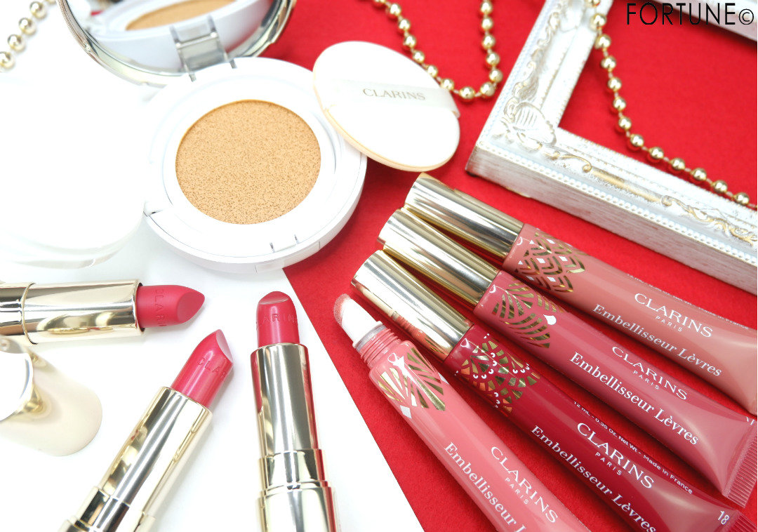 コスメカレンダー：クラランス「ジョリ ルージュ イドラタン/ブリラン/ベルベット」「リップパーフェクター」「エヴァーラスティング クッションファンデーション SPF50/PA++++」