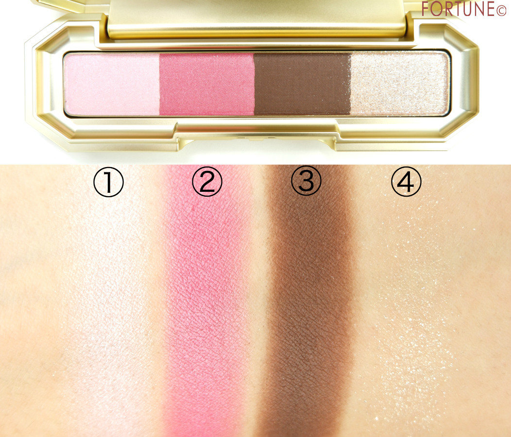 画像：レ・メルヴェイユーズ ラデュレ　一輪挿しリップ　貴婦人ルージュ　アイカラー コレクション　02 Majestueuse マジェスティーズ　スウォッチ　2019秋新作