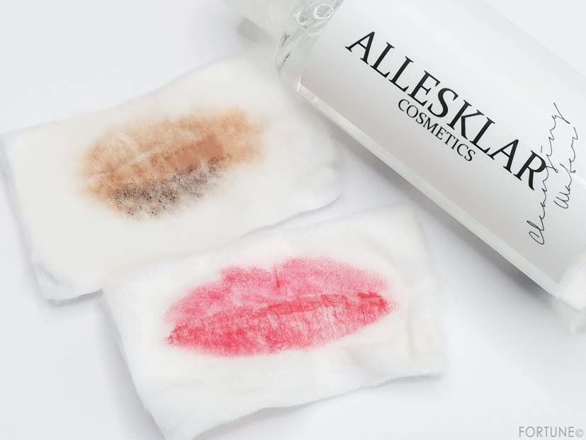 画像：アレスクラ「クレンジングウォーター」　使用感