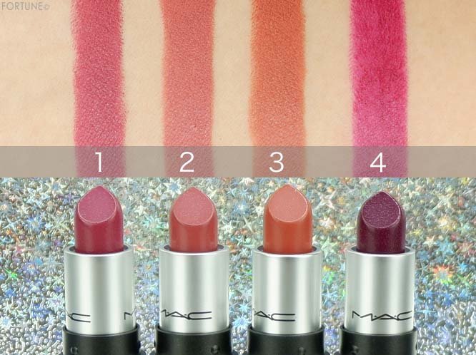 画像：ミニマック(MINI M·A·C) 8/9発売 リップスティック サテン スウォッチ