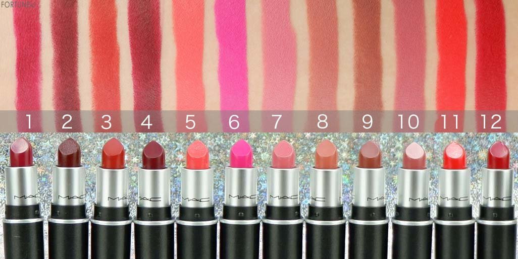 画像：ミニマック(MINI M·A·C) 8/9発売 リップスティック マット スウォッチ