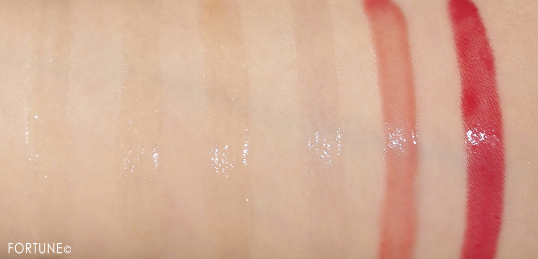 画像：《100均コスメ》キャンドゥ クレヨンタッチミー「リップグロス」スウォッチ