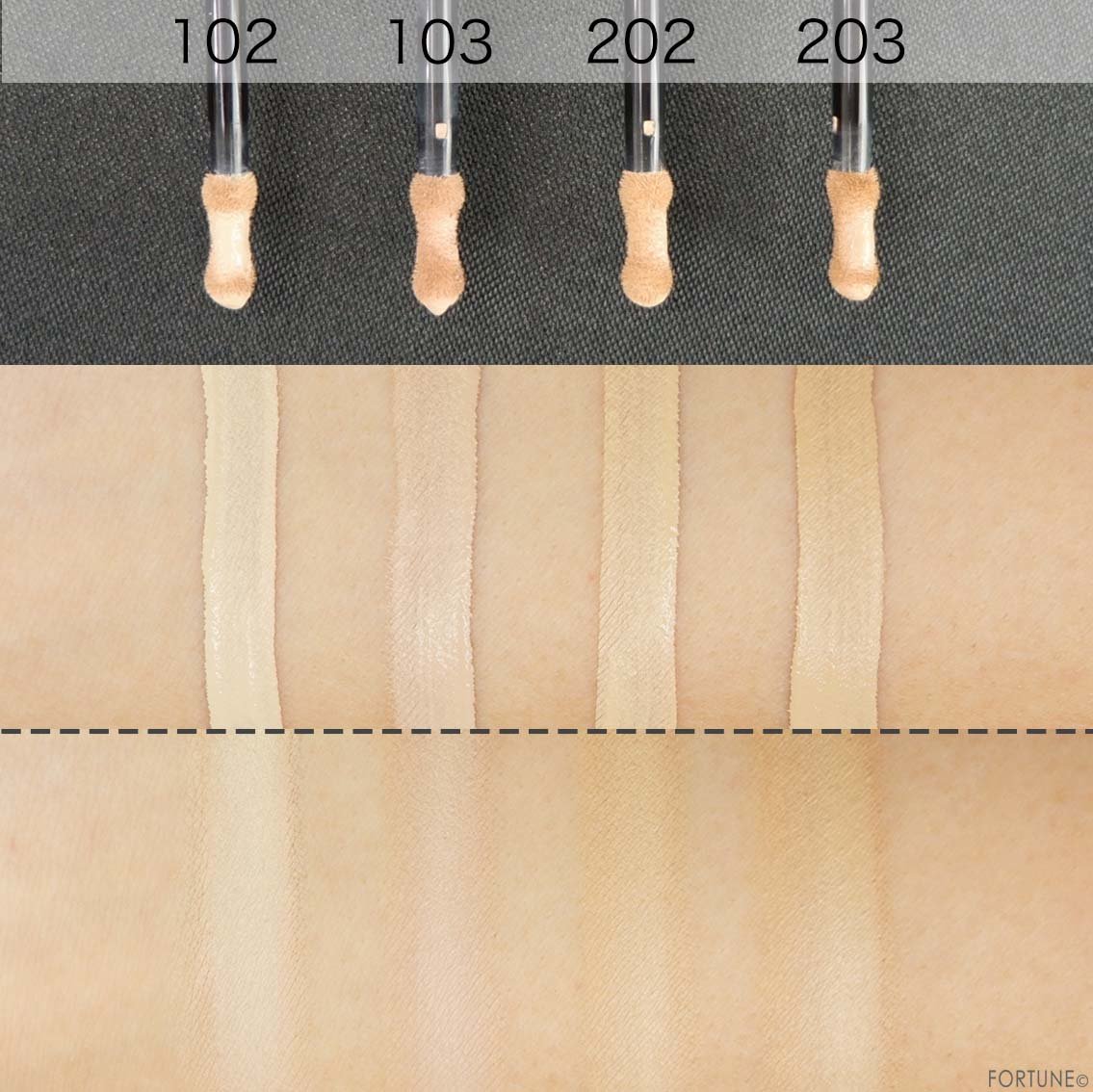 画像：SHISEIDO 新ベースメイク「シンクロスキン セルフリフレッシング コンシーラー」使用感