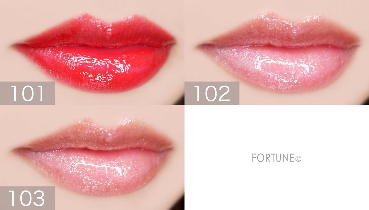 画像：ADDICTION（アディクション）ホリデーコレクション「Party Touch」　「リップグロス ピュア “パーティタッチ”」全3色　使用感