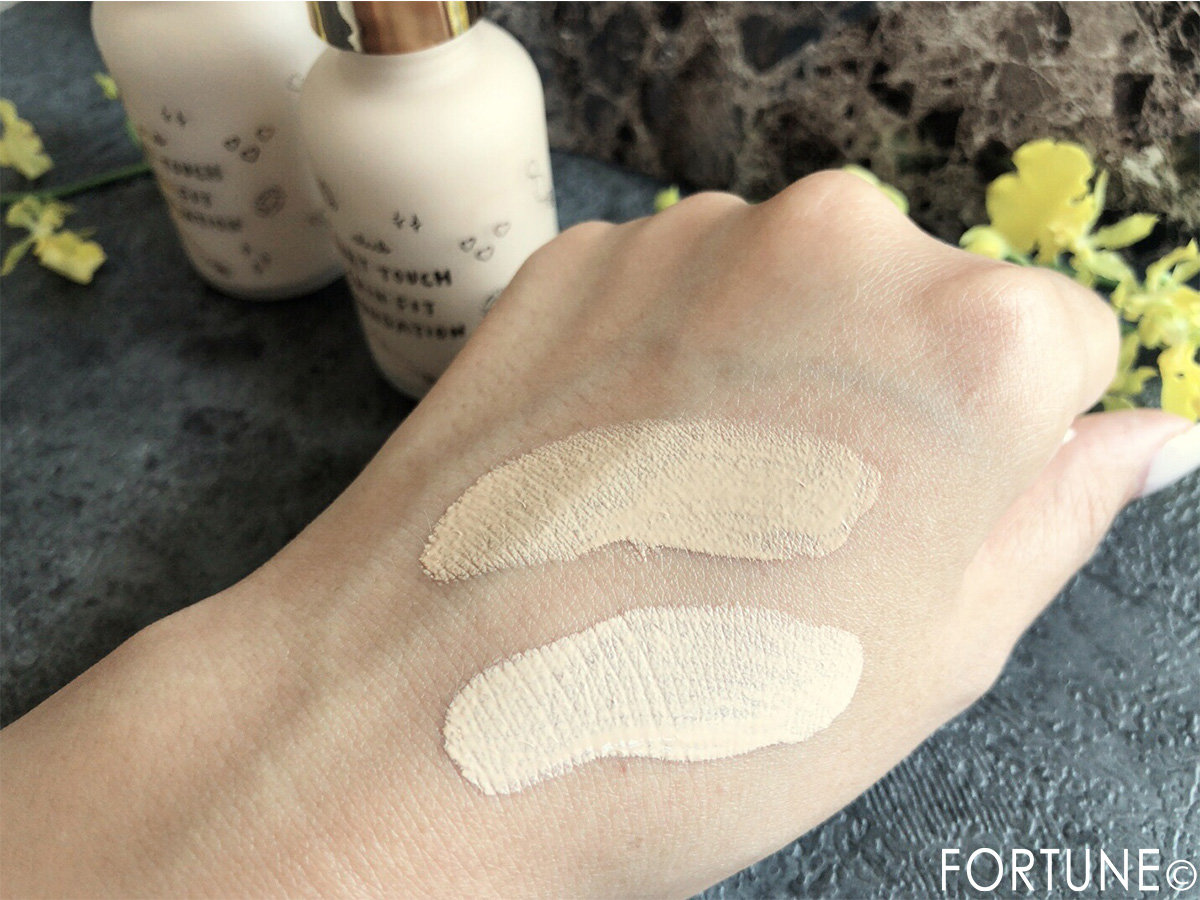 「クラブ エアリータッチ スキンフィットファンデーション」スウォッチ