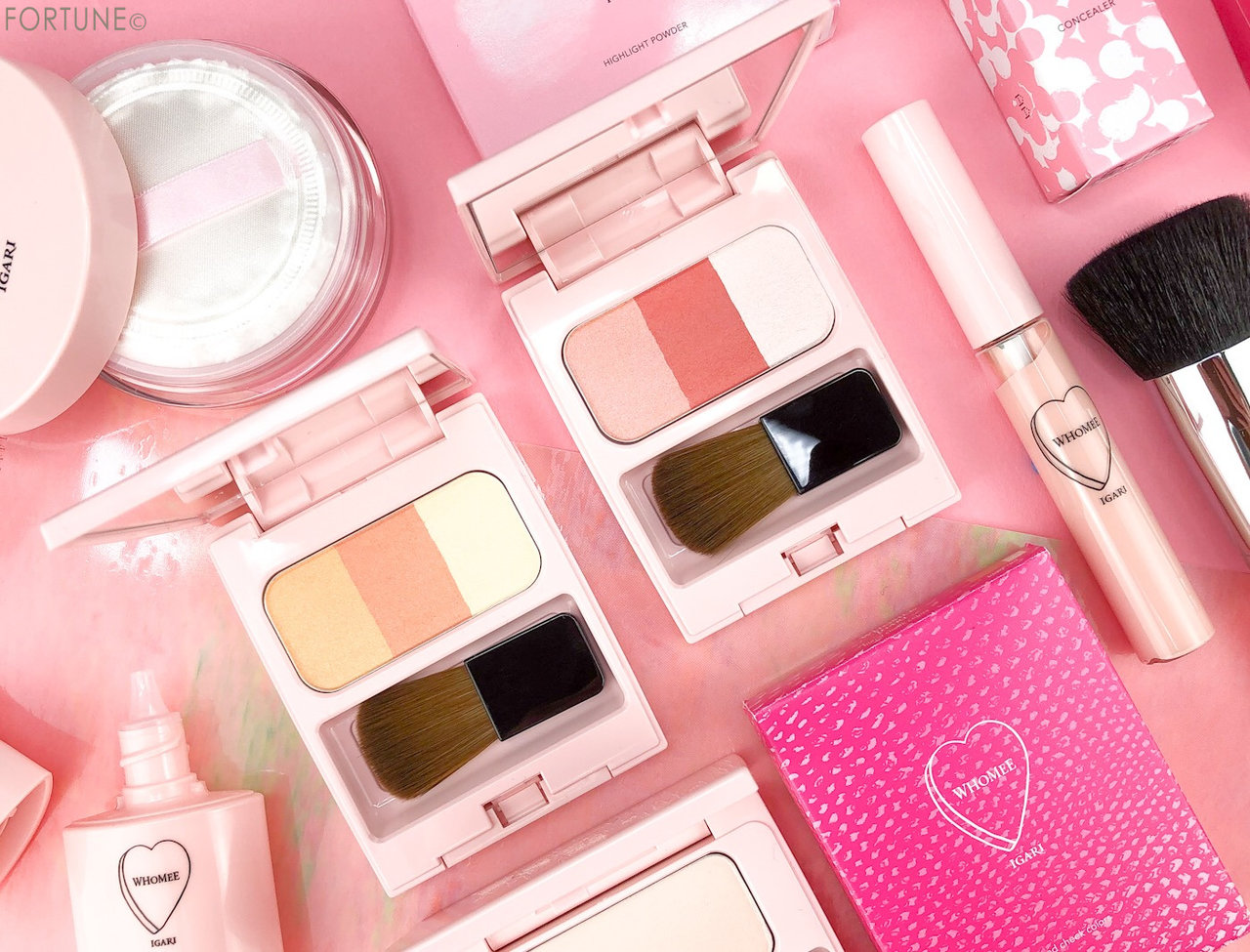 コスメカレンダー：フーミー「ブレンドチークカラー」「チークブラシ」「フェイスパウダー」「ハイライトパウダー」「トーンアップベース UV」「コンシーラー」