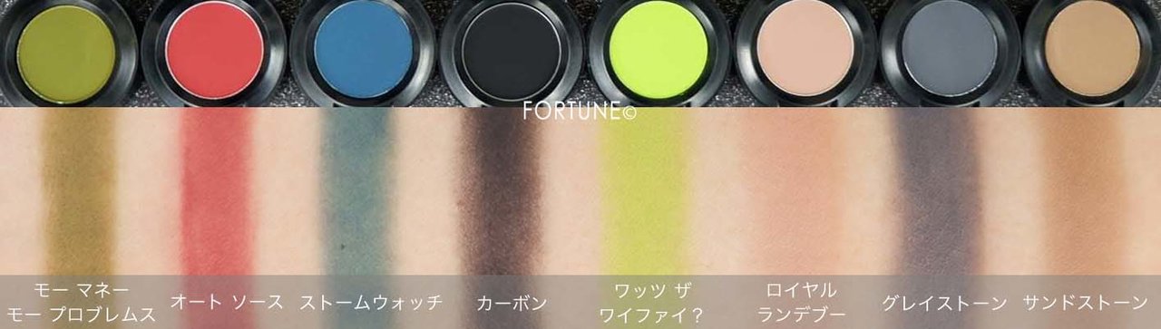 画像：M·A·C（マック）　スモール アイシャドウ　マット　新色　スウォッチ