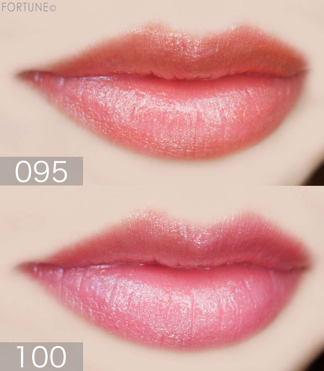 画像：レブロン「バーム ステイン」095 コーラル クリスタル／100 ルビー クオーツ　使用感