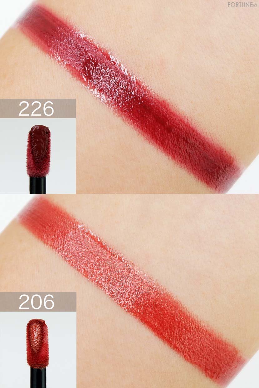 画像：CHANEL（シャネル）「ルージュ アリュール インク」226 ロマンティック ドゥ シャネル / 206 メタリック コッパー　スウォッチ