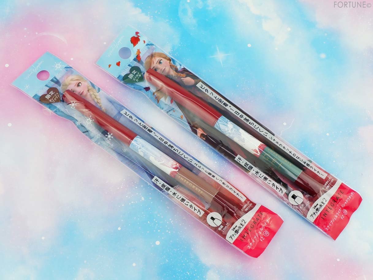 画像：資生堂「アナと雪の女王２」限定デザイン商品　インテグレート「スナイプジェルライナー F2」「スナイプジェルライナー（シャドウタッチ）F2」
