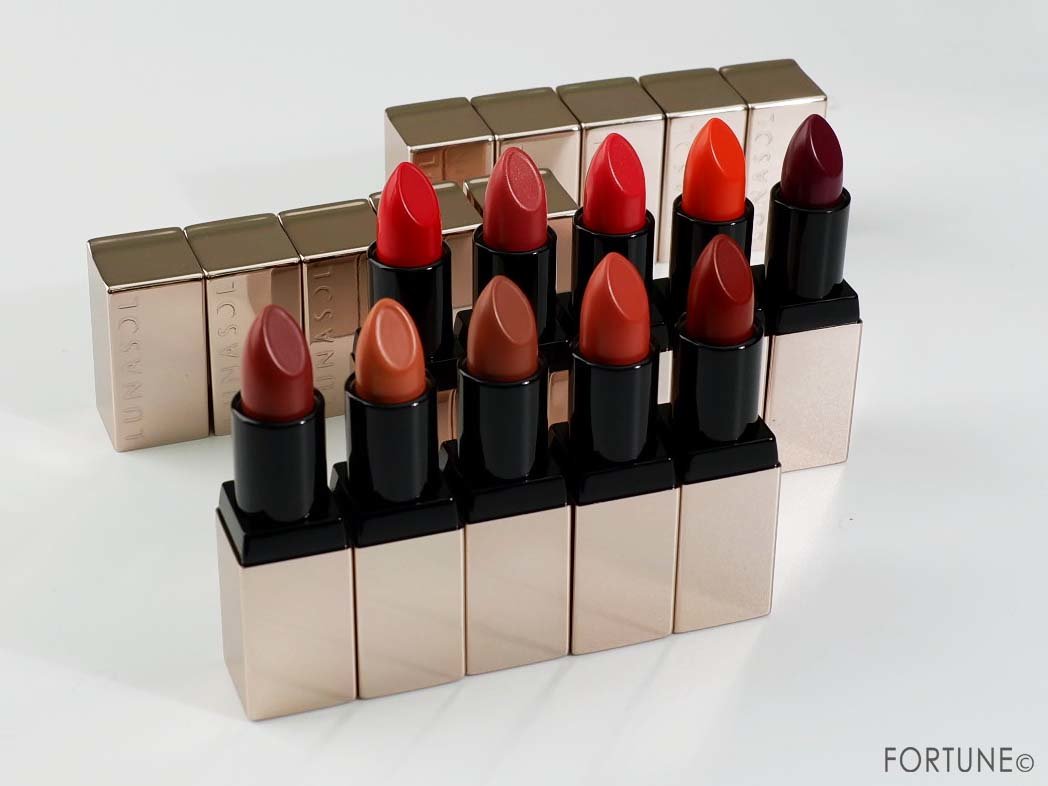 画像：LUNASOL（ルナソル）「シームレスマットリップス」定番10色