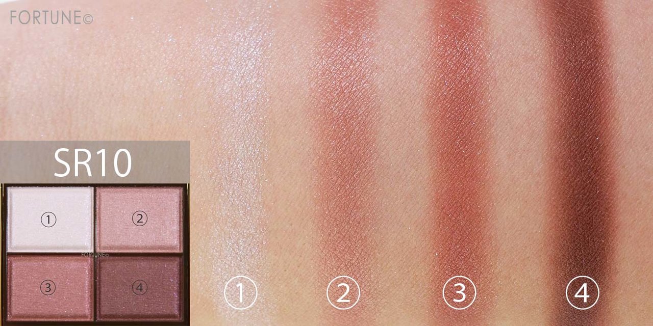 画像：エクセル「スキニーリッチシャドウ」SR10 ピオニーブラウン　スウォッチ
