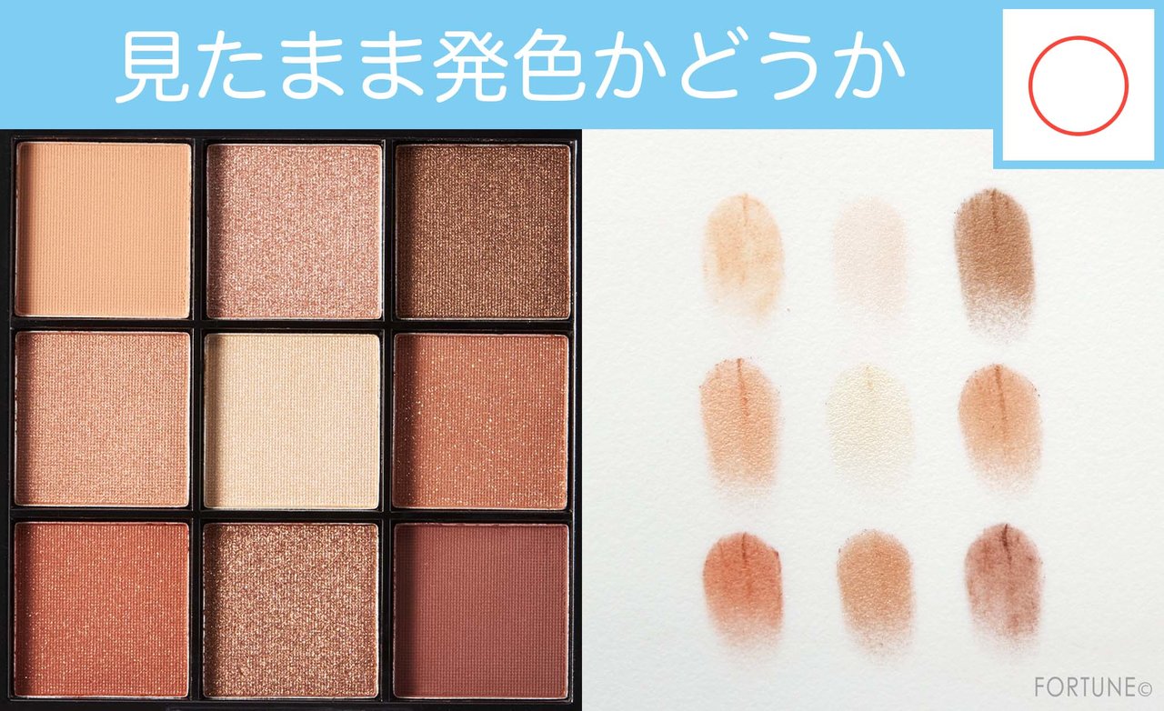 ふぉーちゅんコスメ検証：アイシャドウパレット　UR GLAM（ユーアーグラム）「ブルーミング アイ カラー パレット」