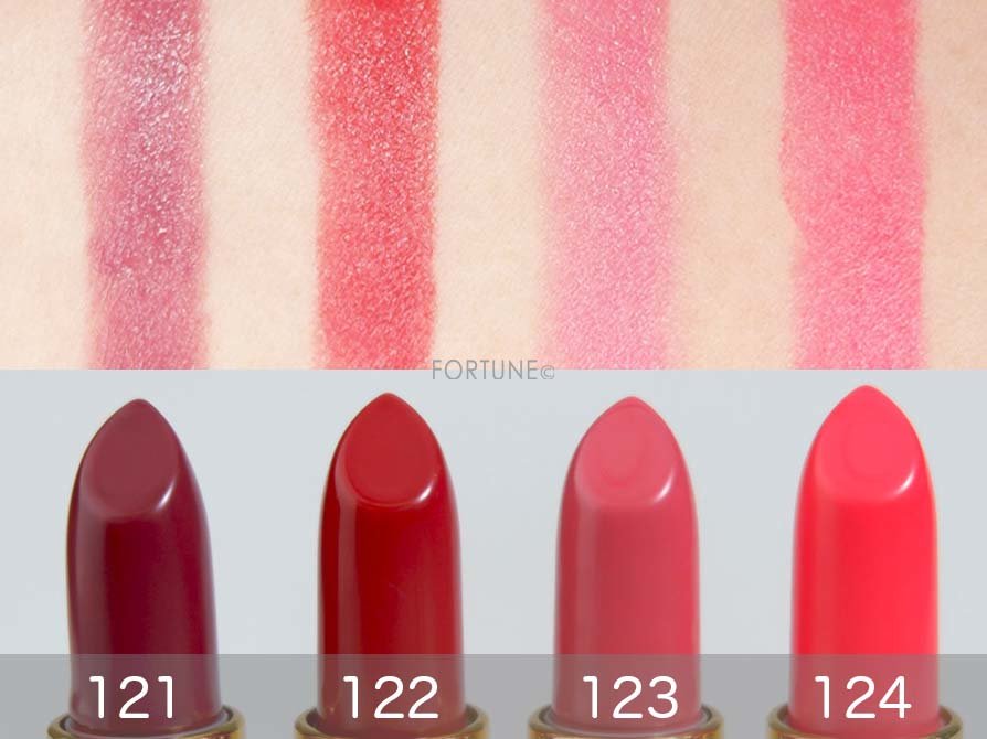 REVLON（レブロン）「スーパー ラストラス リップスティック」新4色　スウォッチ