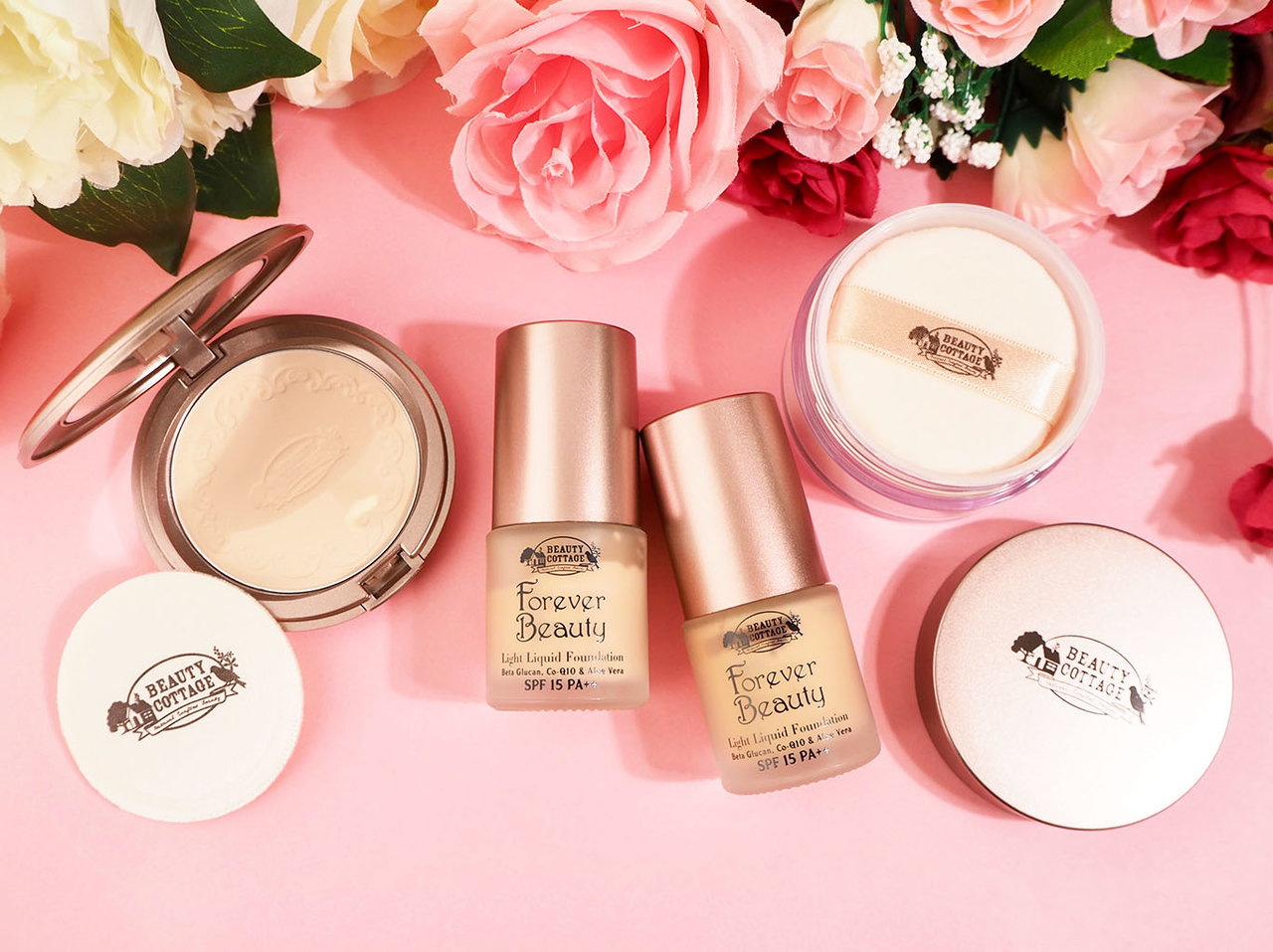 BEAUTY COTTAGE(ビューティーコテージ)ベースメイク リキッドファンデーション フェイスパウダー プレストパウダー