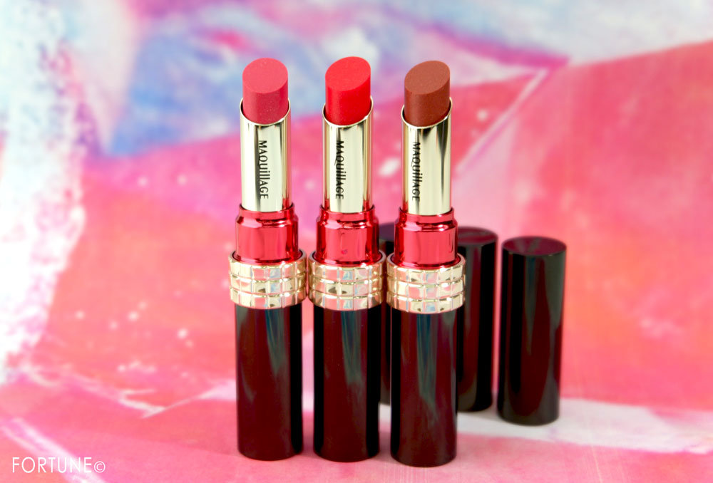 画像：MAQuillAGE（マキアージュ）「ドラマティックルージュN」限定3色