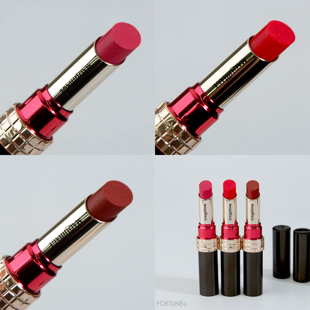 画像：MAQuillAGE（マキアージュ）「ドラマティックルージュN」限定3色