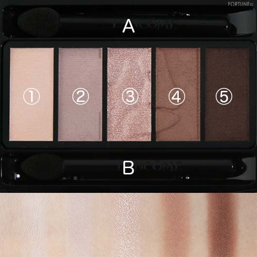 画像：LANCÔME（ランコム）「イプノ パレット」02 ベージュ ブリュレ　スウォッチ