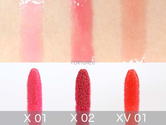 画像：kiss（キス）「ブルーミングオイルグロス」限定色　スウォッチ