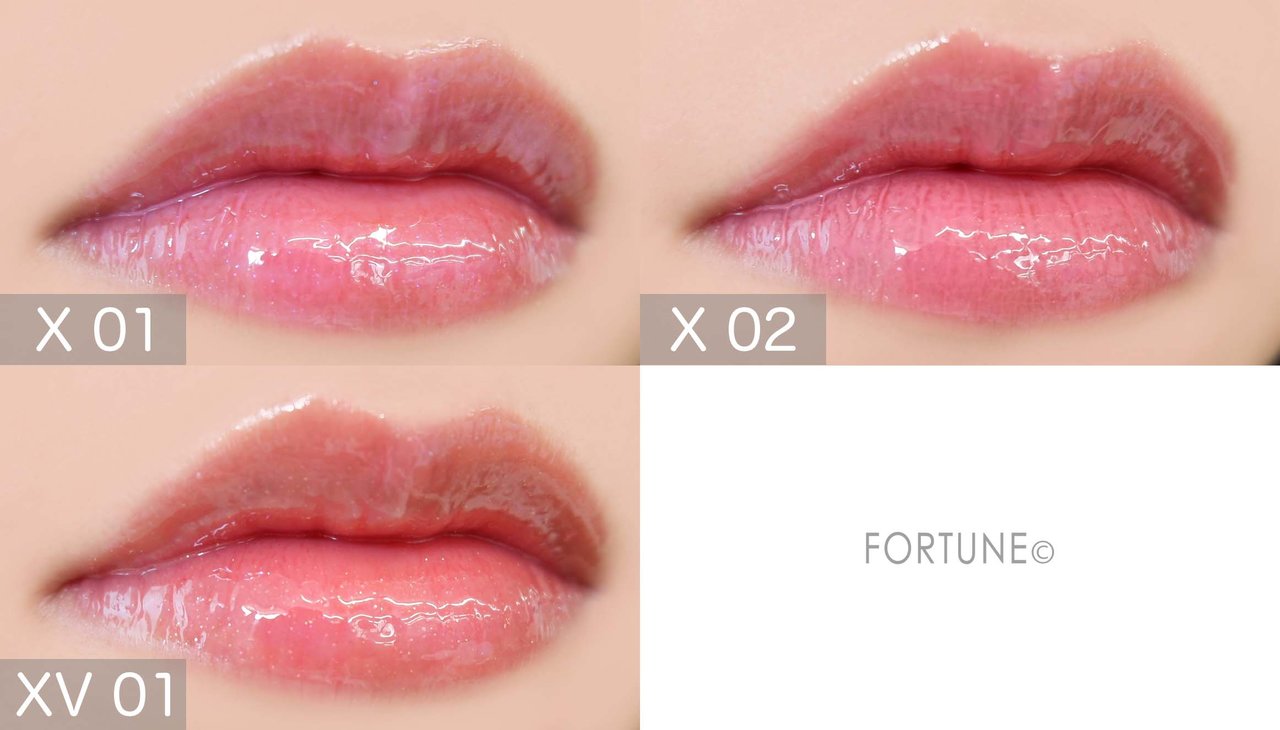 画像：kiss（キス）「ブルーミングオイルグロス」限定色　使用感