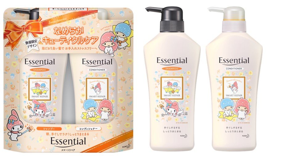 エッセンシャル×サンリオコラボ「スマートリペア シャンプー＆コンディショナー」