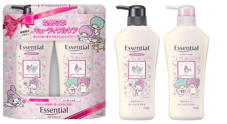 エッセンシャル×サンリオコラボ「スマートアレンジ シャンプー＆コンディショナー」