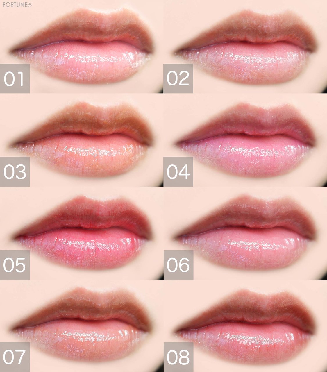 画像：エテュセ「リップエディション（グロス）」全8色　使用感